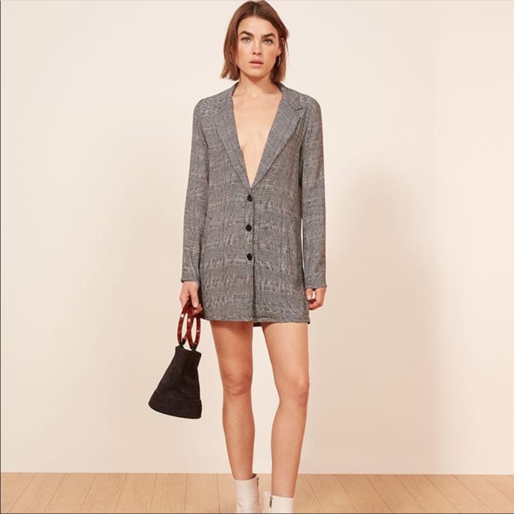 Reformation Graphite Blazer Dress